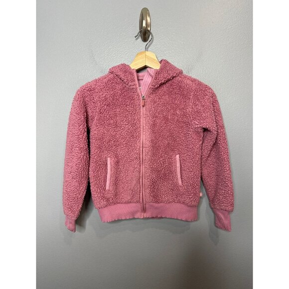 Athleta Girl Other - Athleta Girl Pink Sherpa Hoodie Sweatshirt Size 7 kids